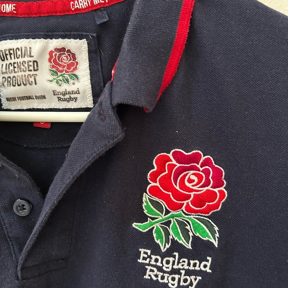 Official RFU England Rugby Core Men's Polo Shirt, Embroidered Badge Size Small - Picture 5 of 10